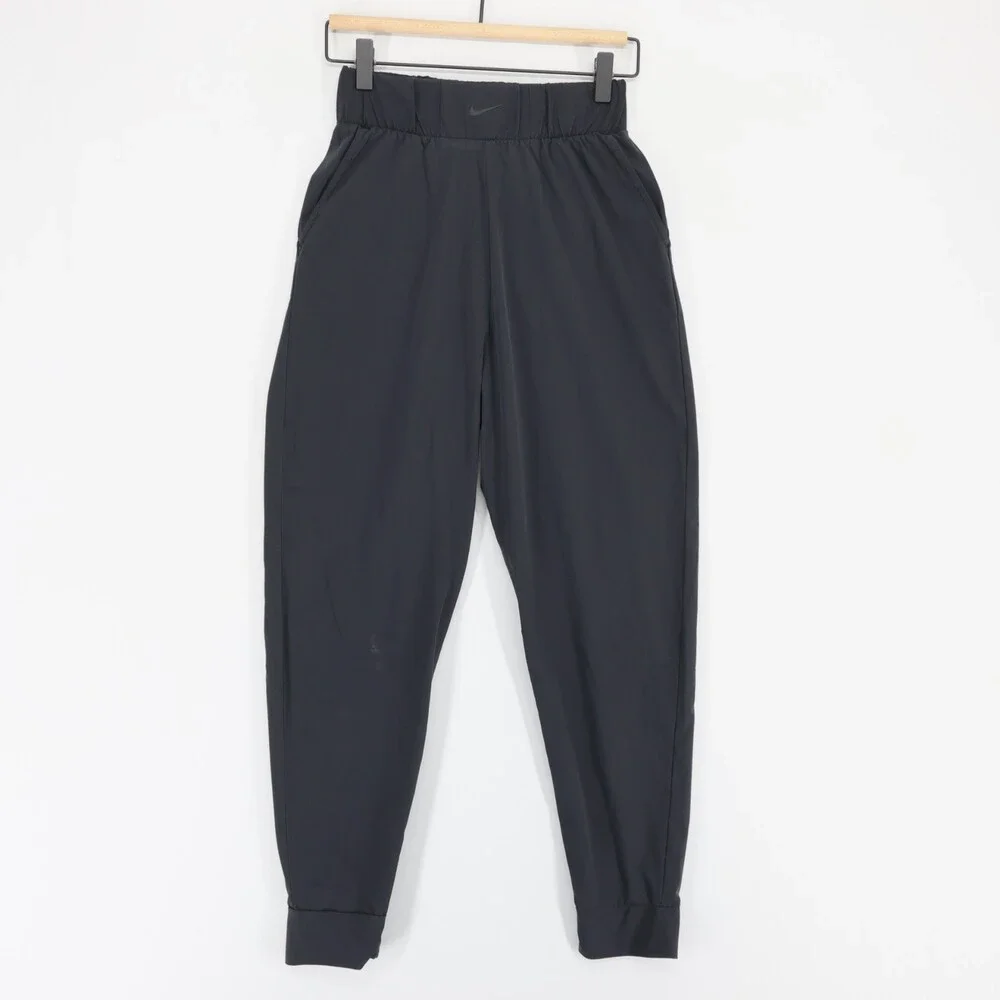 Nike Bliss Lux Pants Womens S Black Dri Fit Slim Athletic Joggers Workout